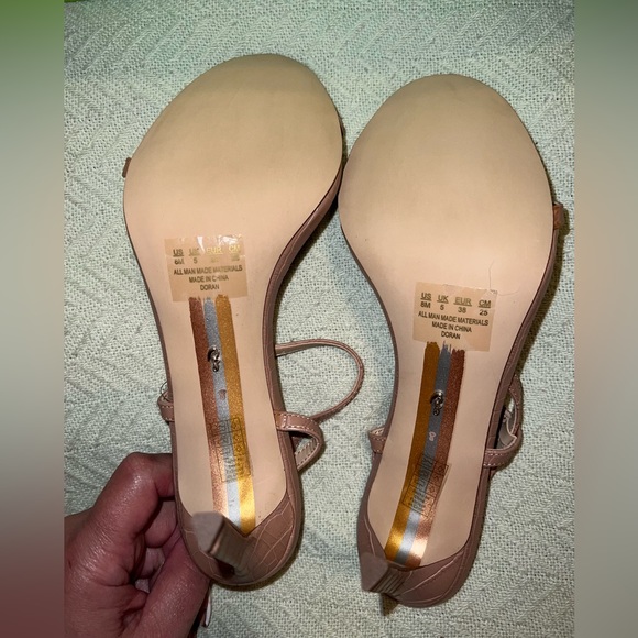 NWT SAM EDELMAN” Doran “ Strappy Open Toe Patent Leather Stiletto Heels Sandals - Picture 11 of 15